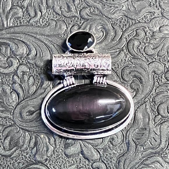 Black Obsidian Stone Jewelry Crystal Pendant - Picture 1 of 5